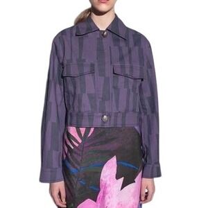 Untitled In Motion Simplus Jacket Accenda Night Purple Cropped Cotton Small S
